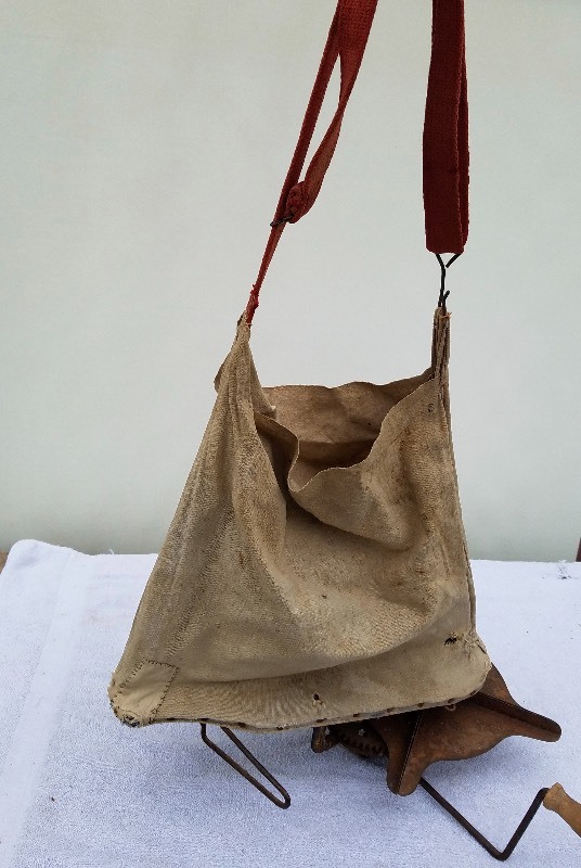 Antique Grass Seeder with Strap