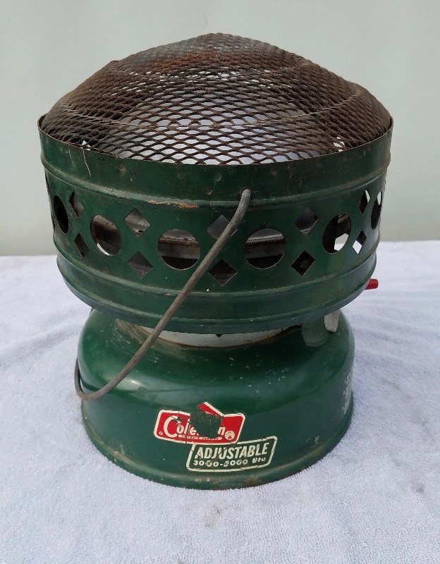 Vintage Coleman Adjustable Gas Camp Heater