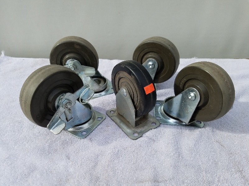 Heavy Duty set of 4 Swivel Caster Wheels 12 inch by 4 inch