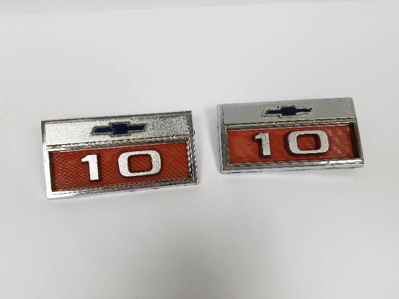 Chevrolet Chevy Number 10 side Decal Plates set of 2
