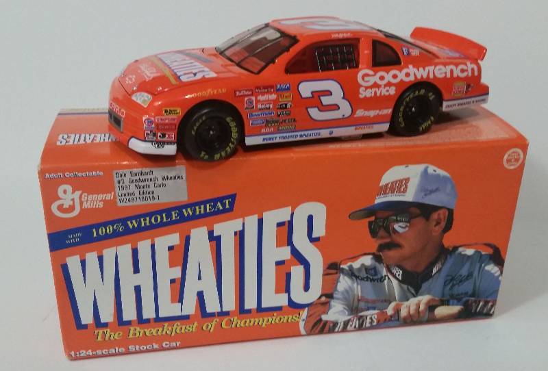 lot 17 image: Action Racing NASCAR 124th Scale #3 Dale Earnhardt 1997 Wheaties Monte Carlo Limited Edition Car