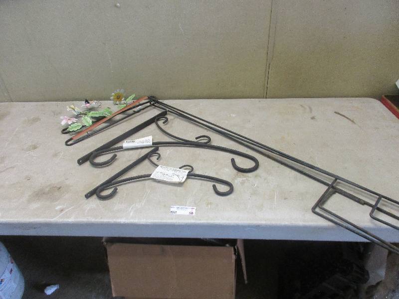 lot 58 image: Yard stakes and plant hangers