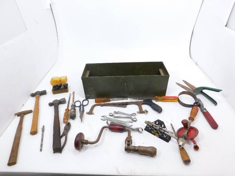 Vintage Tools In Toolbox