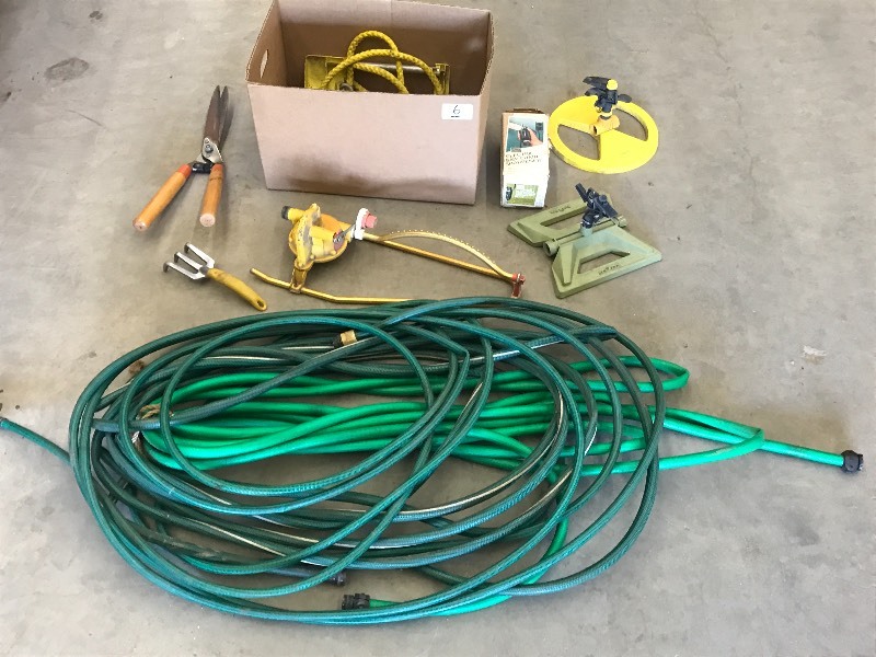 Lot Of (2) Garden Hoses, Lawn Spri...