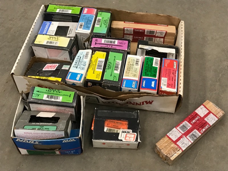 Flat Of Assorted Boxes Of Nails & S...