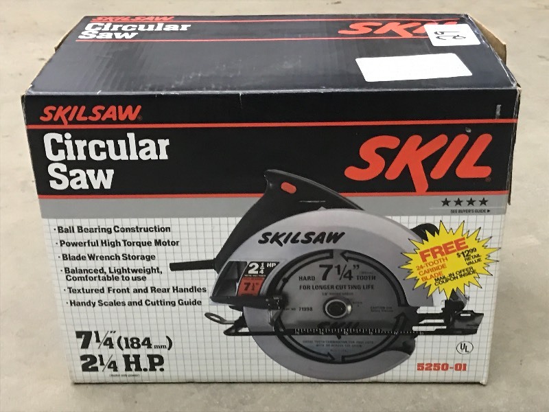 Unused Skil 2.25HP Circular Saw, 7....