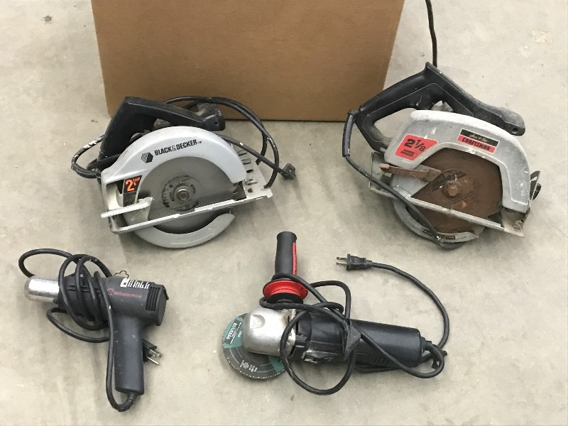 Box Of Assorted Power Tools ...