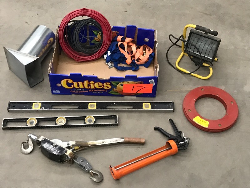 Box Of Assorted Levels, Work Light...