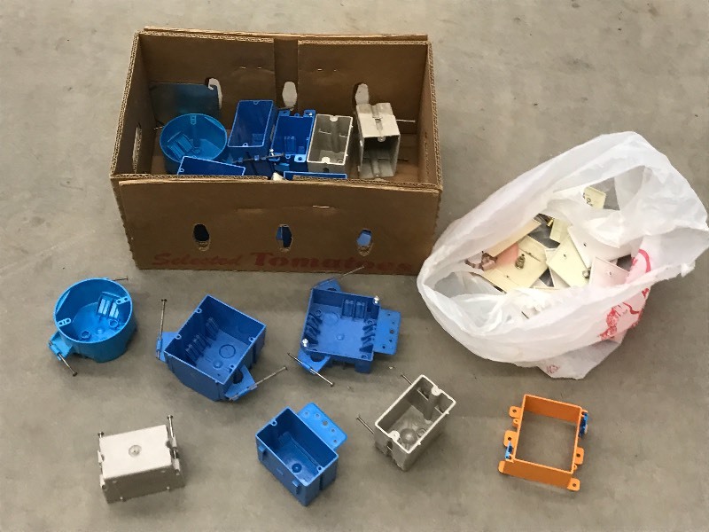 Box Of Assorted Electrical Supplies...