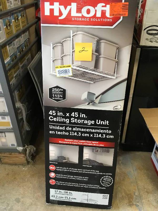 Hyloft 45in X 45 Ceiling Storage Unit In Good Condition Kx