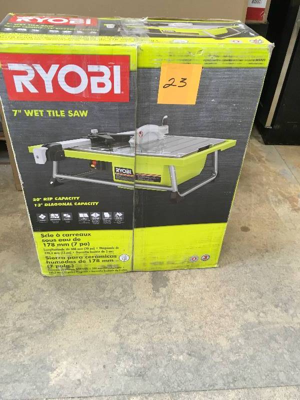 Ryobi 7 Wet Tile Saw in good condition