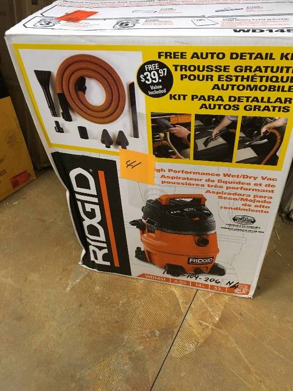 RIDGID 14 gal. 6.0-Peak HP Wet Dry Vac with Auto Detail Kit