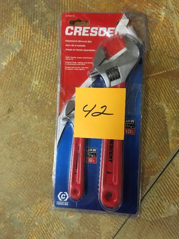 Crescent 6 in. and 10 in. Adjustable Wrench Set in good condition