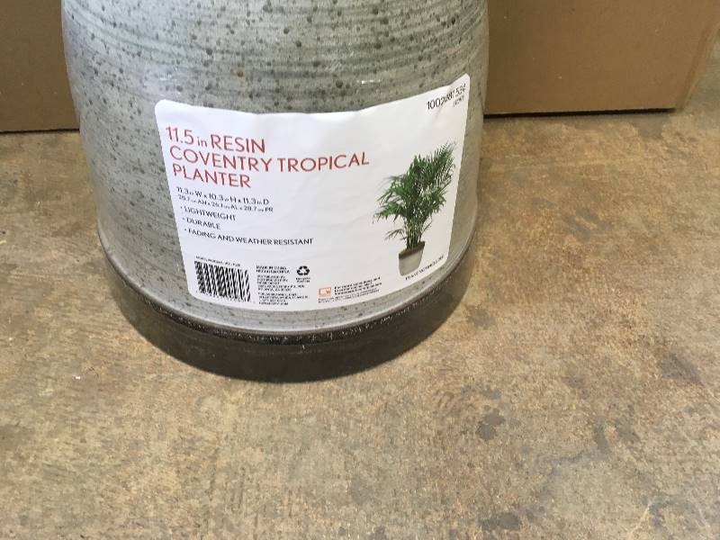 11.5 in resin coventry tropical planter