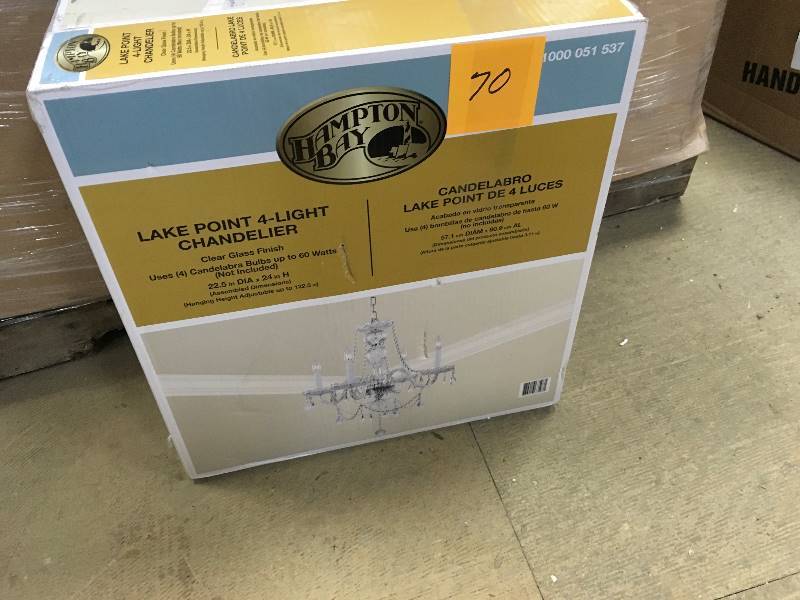 Hampton Bay Lake point 4 - Light Chandelier in good condition