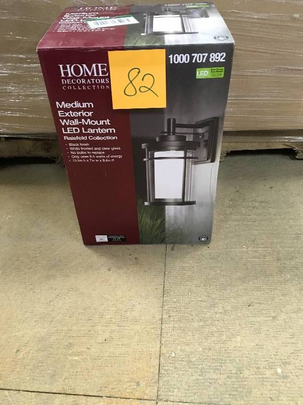 Home decorators collection medium exterior wall mount led  lantern  in good condition