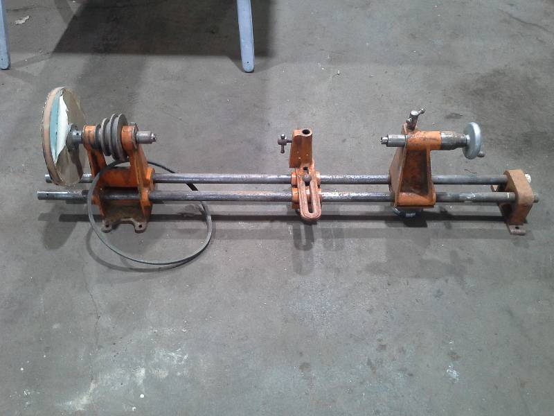 lot 59 image: Bench top lathe with disc sander