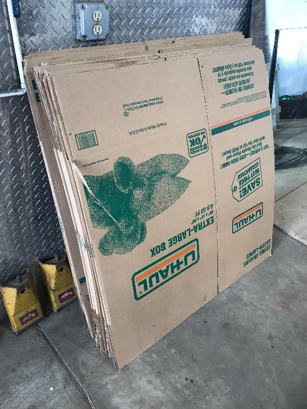 lot 138 image: U Haul cardboard boxes