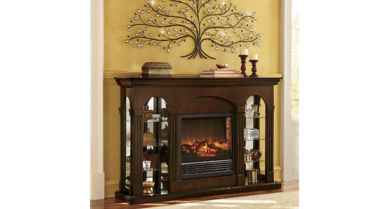 Double Curio Fireplace Open Box No Furniture Home Decor