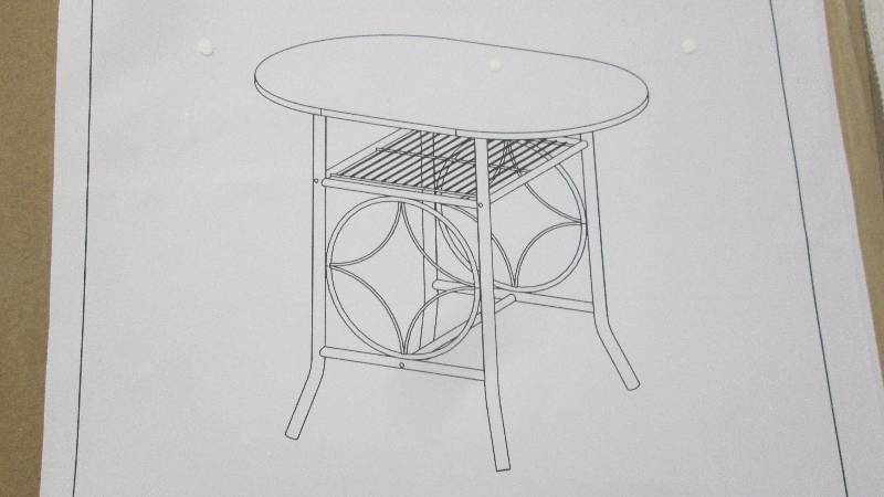 Bistro Table open box  Assembly req...