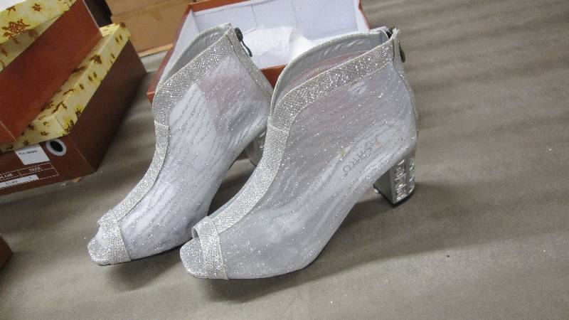 Ashro Size 7 Glittered Zip Heel in ...