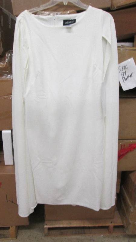 Ashro Ivory Sheath Dress with Attac...