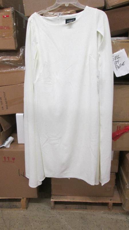 Ashro Ivory Sheath Dress with Attac...