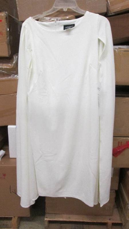 Ashro Ivory Sheath Dress with Attac...