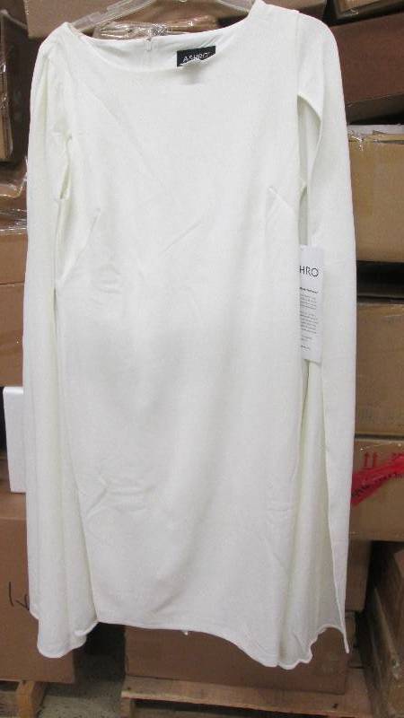 Ashro Ivory Sheath Dress with Attac...