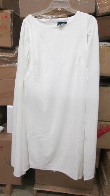 Ashro Ivory Sheath Dress with Attac...