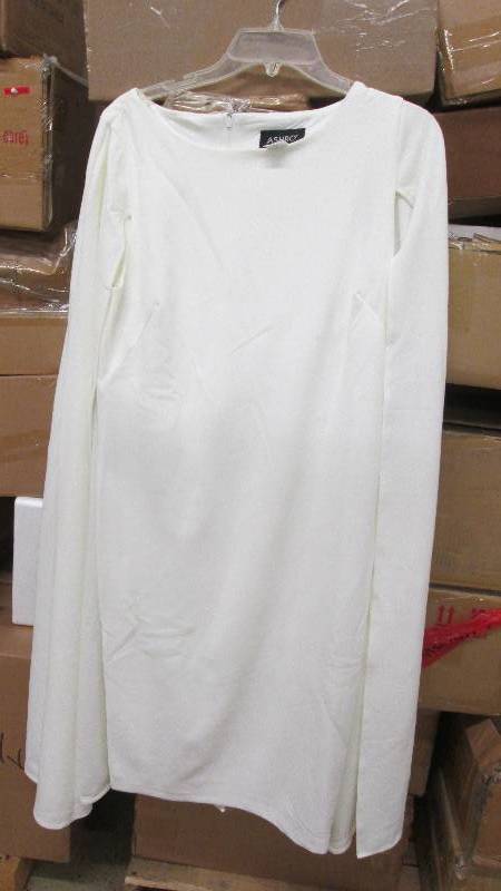 Ashro Ivory Sheath Dress with Attac...