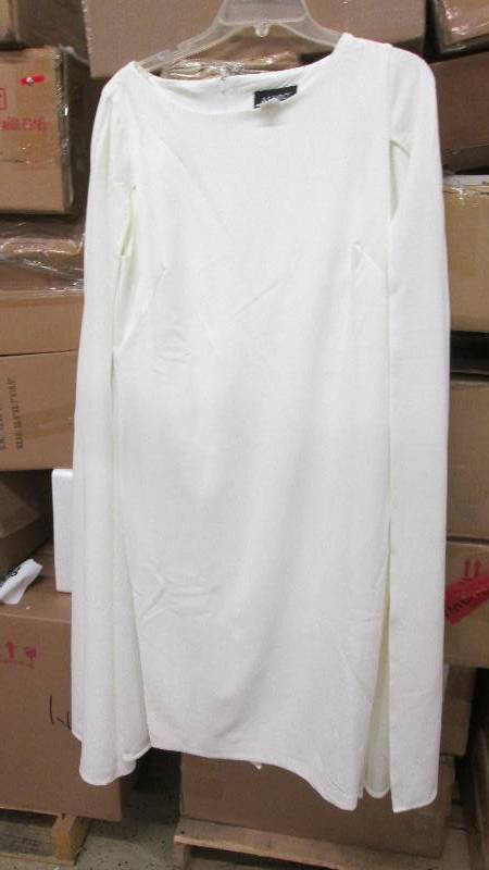 Ashro Ivory Sheath Dress with Attac...