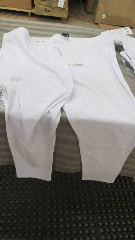 Ashro 3X White CottonSpandex Pants...