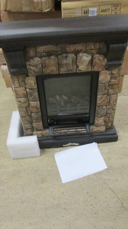 Faux Stone Fireplace open box, unte...