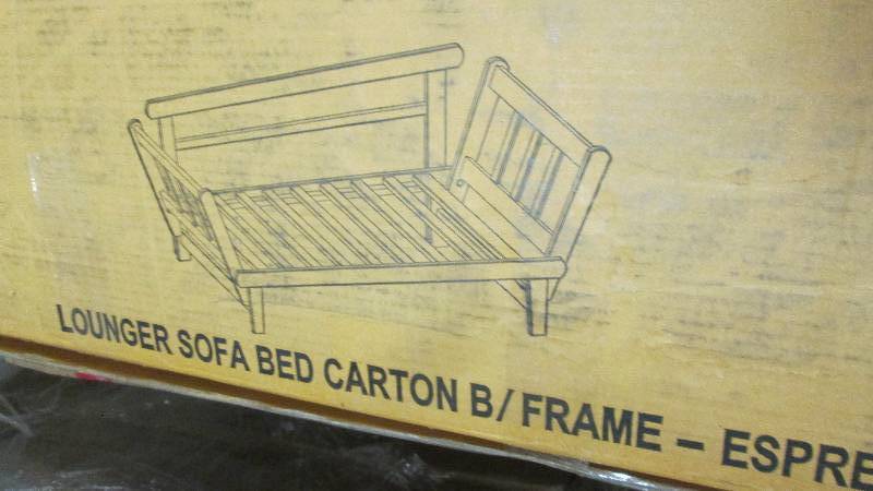 Lounger Sofa Bed in Expresso open b...