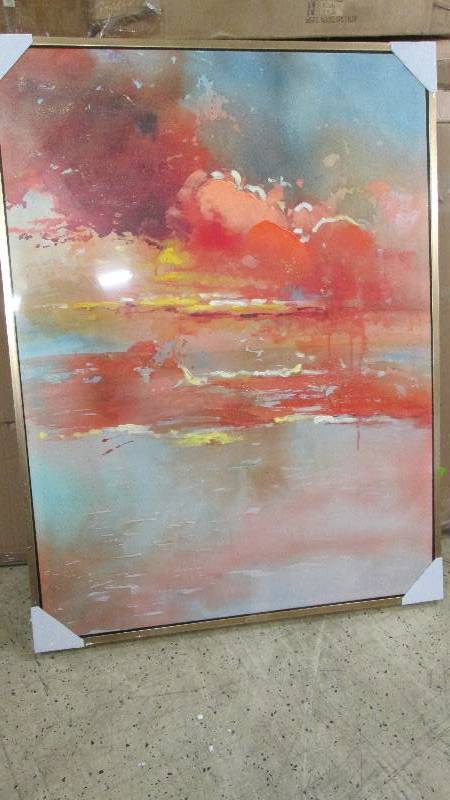 Mod Orange Wall Art 47x35 inches Go...