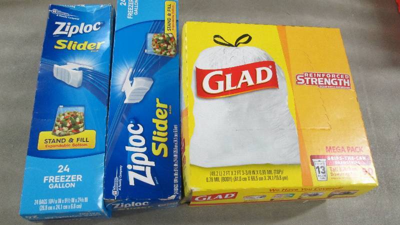 2 Pkg Ziploc Gallon Freezer Bags, B...
