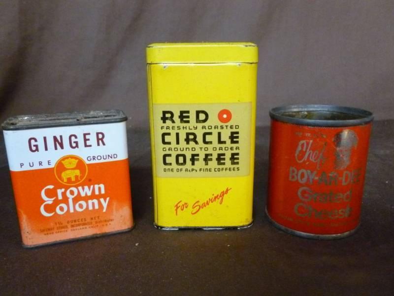 lot 157 image: Vintage Metal Containers