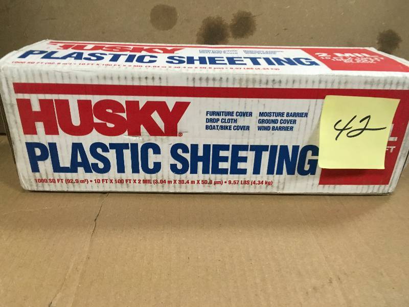 lot 42 image: Husky Plastic Sheeting in good condition