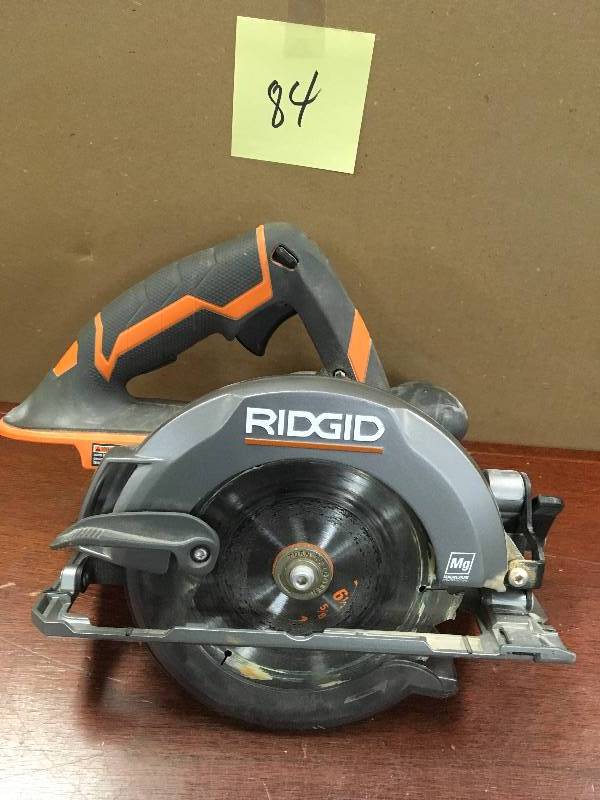 lot 84 image: RIDGID Brushless 18v circular saw in good condition