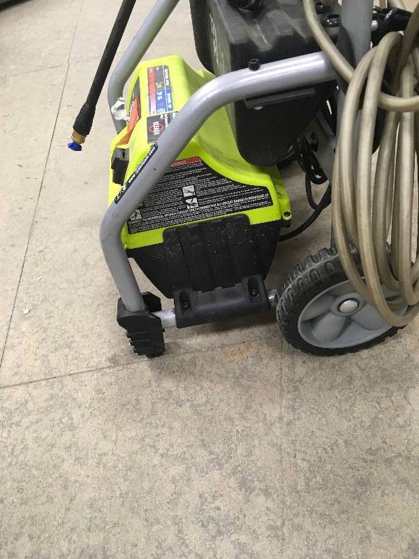 lot 97 image: 1700psi 1.2 gpm Ryobi pressure washer in good condition