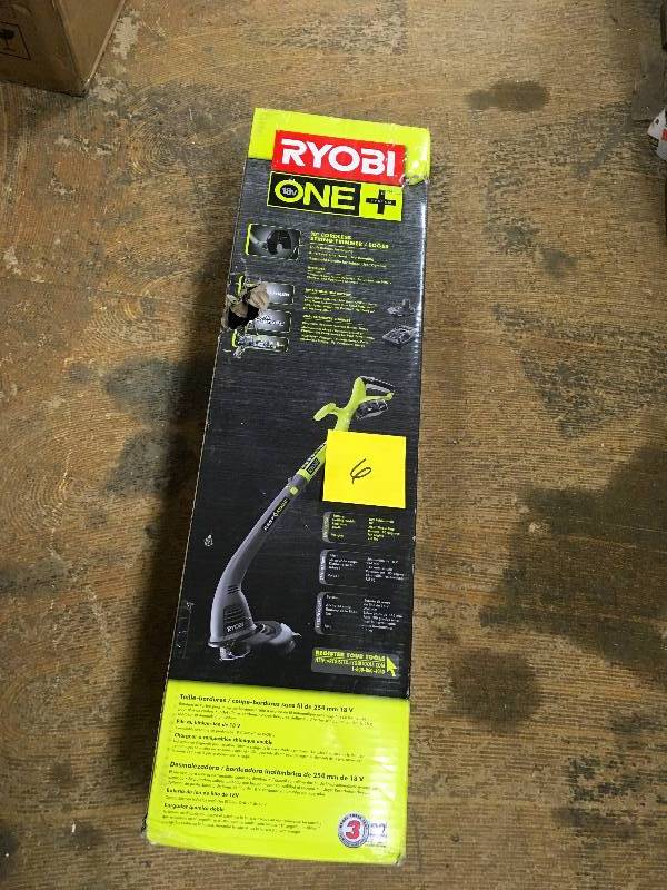 lot 6 image: Ryobi 10 cordless trimmer and edger in good condition Tool ONLY no battery or charger