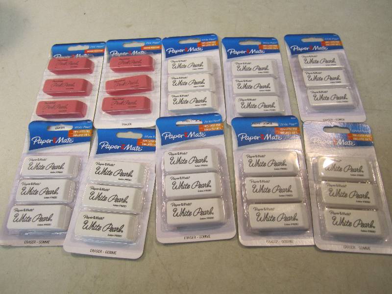 lot 6 image: 10 - 3 Packs Paper Mate Erasers  EC...