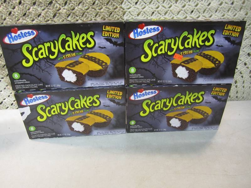 lot 8 image: 4 Boxes Hostess Scary Cakes Best by...