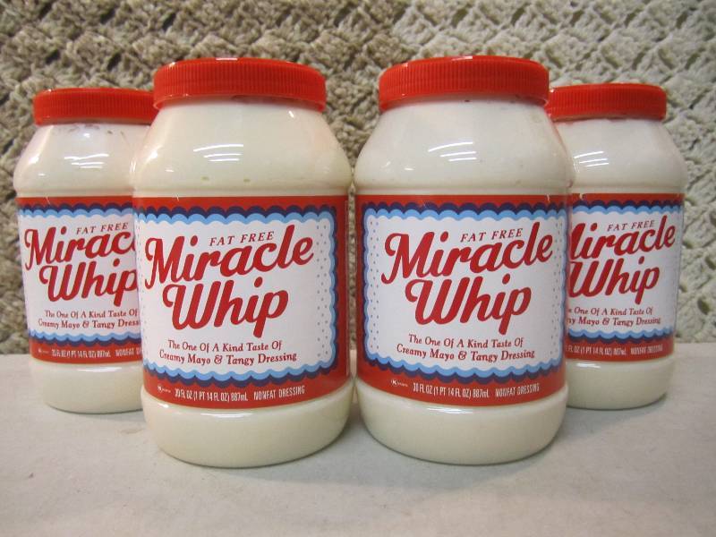 lot 24 image: 4 Jars Fat Free Miracle Whip Best b...