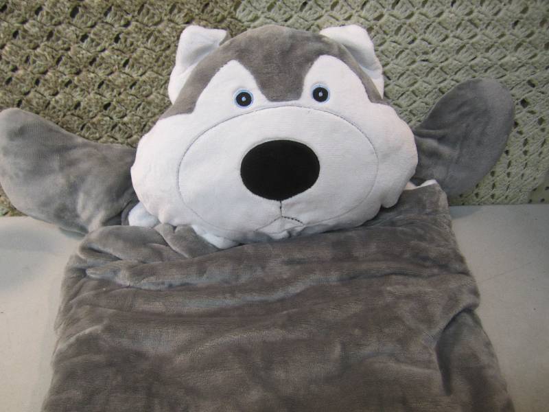 lot 48 image: Kids Plush Sleeping Bag Personalize...
