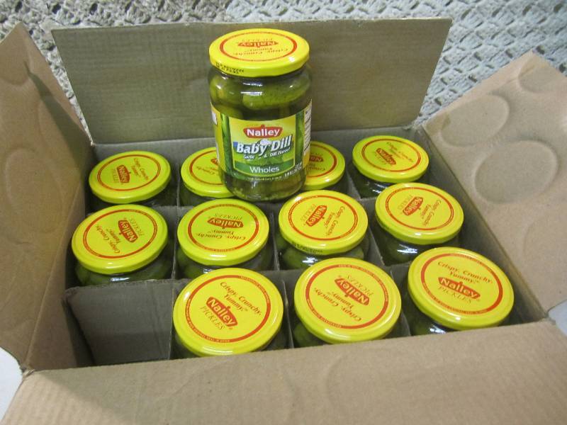 lot 135 image: Case of 12 Jars Whole Baby Dill Pic...