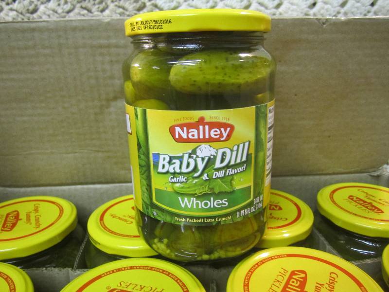 lot 136 image: Case of 12 Jars Whole Baby Dill Pic...