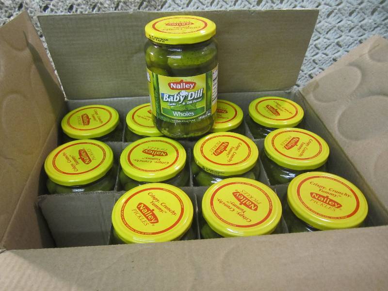 lot 137 image: Case of 12 Jars Whole Baby Dill Pic...