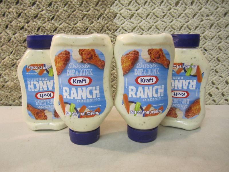 lot 186 image: 4 Bottles Kraft Ranch Dressing Best...